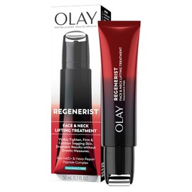 Olay Regenerist Neck & Face Roller – 1.7 oz – Moisturizing Cream with Hexa-Repair & NAD+ – Cooling, Fragrance-Free – For Daily Skin Care