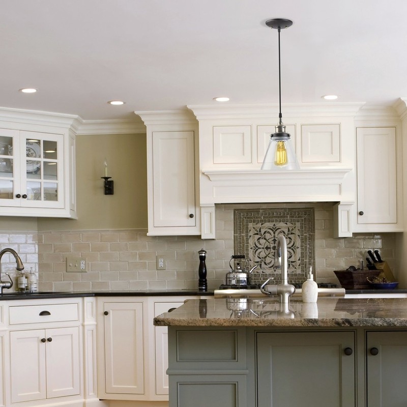 Jackson 1-Light Pendant, Antique Brass, Bronze Accent, Glass Shade,64750