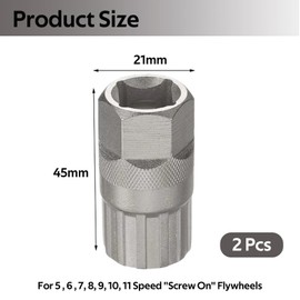 GIONAR 2Pcs Bicycle Freewheel Remover Tool, Carbon Steel Cassette Lockring Removal for Shimano Sunrace Sram Dnp, 6/7/8/9/10/11 Speed Mountain Bike Bottom Bracket Repair