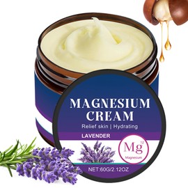 Magnesium Cream for Sleep & Relaxing – Magnesium Butter for Restless Legs, Muscle Relief – with Lavender Oil, Shea Butter & Coconut Oil – Soothing Body Hydrating Legs, Arms or Chest, 60g