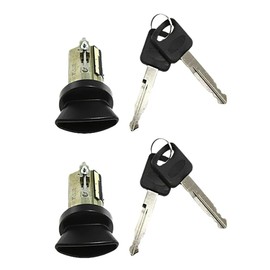 KarParts360 For Ford F-53 Motorhome Chassis 1999 00 01 02 03 2004 Ignition Lock Cylinders | Pair | Black | Replacement For 1F2009012B, 1L3Z11582A