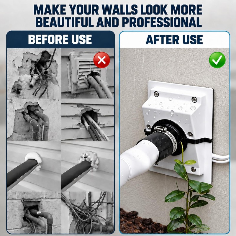 HVAC Wall Penetration & Line-Set Cover Kit