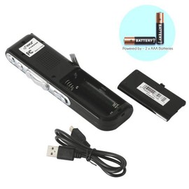 Pyle Digital Voice Recording System Device - Voice Activated Audio Recorder with 4GB Built-in Flash Memory, Speaker, Microphone & Headphone Jack for Lecture, Class or Meeting - Pyle PVR200