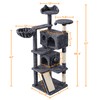 Topeakmart Topeakmart 57 inches Multi-Level Cat Tree Cat Condo with