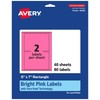 Avery Printable Rectangle Labels with Sure Feed Technology, 5" x