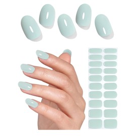 Wahrshei Nagelfolien, 20pcs Baby Blue Nagelfolie Selbstklebend, UV Gel Nagelfolie, Gel Nail Stickers für Nagel