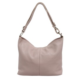 AMBRA Moda Women's Leather Handbag/Shoulder Bag/Cross-Body Hobo Bag, GL005 - dark blue, size: m