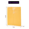 Plastic Envelope File Folder with Button String Tie Closure, 10