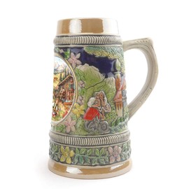 E.H.G “Spring In Germany” Collectible Ceramic Shot Glass Mini Beer Stein (#1 in Collection of Four Shot Steins)