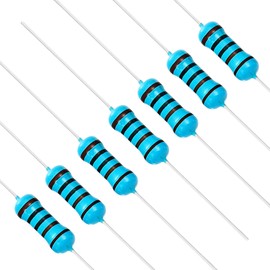 Chanzon 100pcs 1/2W (0.5W) 1K Ω ohm Metal Film Fixed Resistor 0.01 ±1% Tolerance 1KR MF Through Hole Resistors Current Limiting Rohs Certificated