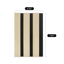 Ritollo Wood Panels for Wall and Ceiling, 4.92"×7.68" Wall Panels for Interior Wall Decor, 3D Wood Slat Wall Panel/Fluted Sound Absorbing Panel - Sample Pack 3 Pack