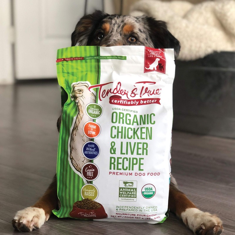 Tender & True Organic Chicken & Liver Recipe Dog Food,