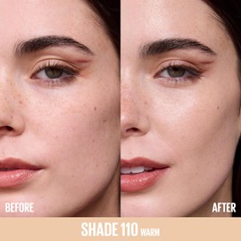 Maybelline Lifter Plump & Glow Foundation, Liquid Foundation with 2% Niacinamide + Hyaluronic Acid, Plumping and Brightening Face Makeup, 110, 1 Count