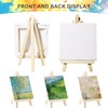 8-Piece Mini Canvas with Mini Easel Set - Triangle Easel