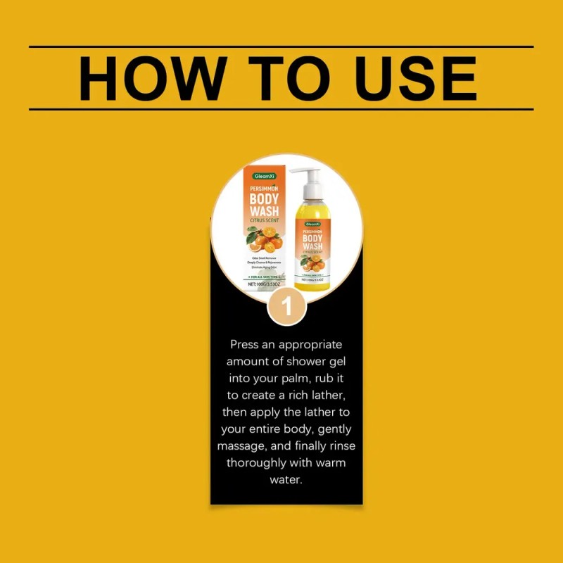 Gel De Ducha De Caqui Para Eliminar El Mal Olor