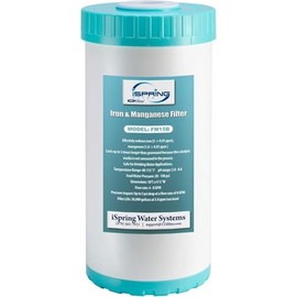 iSpring FM15B Iron and Manganese Reducing Replacement Water Filter Cartridge for Whole House Water Filtration System iSpring WGB21BM, 10"x4.5" High Capacity