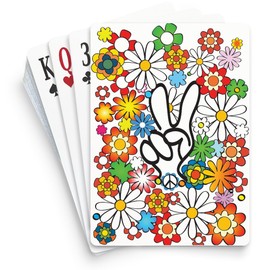 CafePress Flower Power &Amp; Peace Standard Size Playing Cards