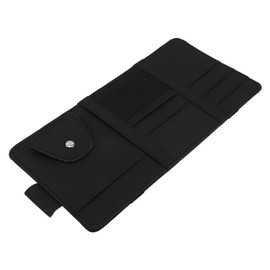 ULTECHNOVO Visor Organizer Multi Function Car Visor Card Holder for Sunglasses Documents Cards Stylish PU Auto Interior Organizer with Multiple Compartments for Comprehensive Organization