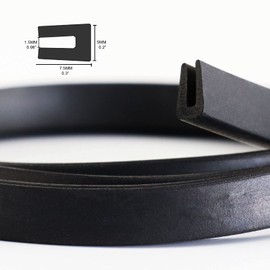 5ft-Automotive Door U Shape Entry Edge Guard-Flexible PVC-Weather Proofing for Caravan,Car,Replace,Home Applications-Protector for Sharp,Rough Surfaces-Easy to Install (1/4”x 3/8”)