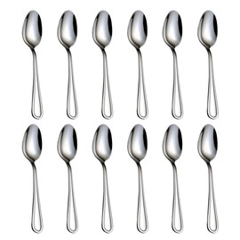HISSF Teaspoons Set, Stainless Steel 18/0 Tea Spoon 12pcs, 6.29 Inches For Home, Kitchen Restaurant, Slilver