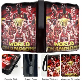 GXGXY Basketball Cards Scrapbook with Zip and 50 Removable Pages for 400 Cards, Basketball Cards Album 4 Compartments, Large Cards Book, Sports Card Folder, 3 Rings Card Folder