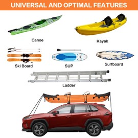 Universal Car Soft Roof Rack Pads for Surfboard,SUP,Kayak,Canoe,Car Roof Racks System for Padle Boards,Compatible with SUV, Sedan