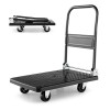 Costway Folding Push Cart Dolly Non-Slip Loading Area multipurpose Cart