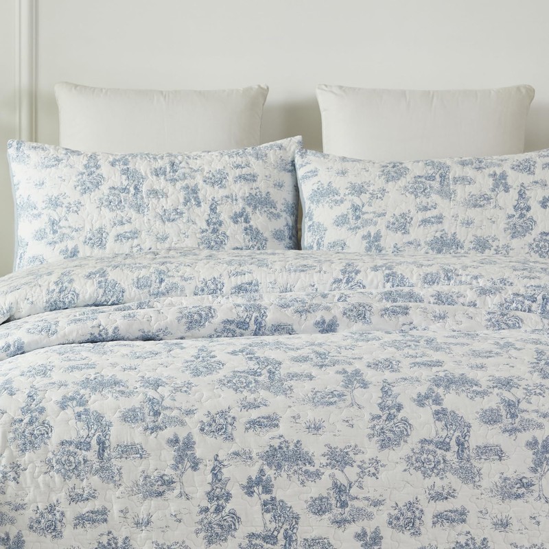 Brandream Quilted Pillow Shams Set of 2 King Size Cotton