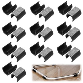 Filzgleiter für Freischwinger, 20 Stück Möbelgleiter Klemmschalengleiter mit geräuschdämpfender Filzgleitfläche Ø 24-25 mm für Schwingstühle Freischwinger