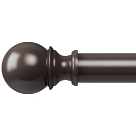 Curtain Rods for Windows 32 to 144, 1 Inch Curtain Rod, Heavy Duty Drapery Rods with Adjustable Curtain Rods, Room Divider Curtain Rod,Outdoor Curtain Rod with Ball Finials, 32"-144",Antique Bronze