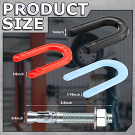 Datanly 23 Pcs Lift Install Kit Car Lift Installation Install Kit Including 3/4" x 5. 5" Wedge Anchor Bolts, and 1/4" 1/8" 1/16" Leveling Shim for 2 Post Lifts