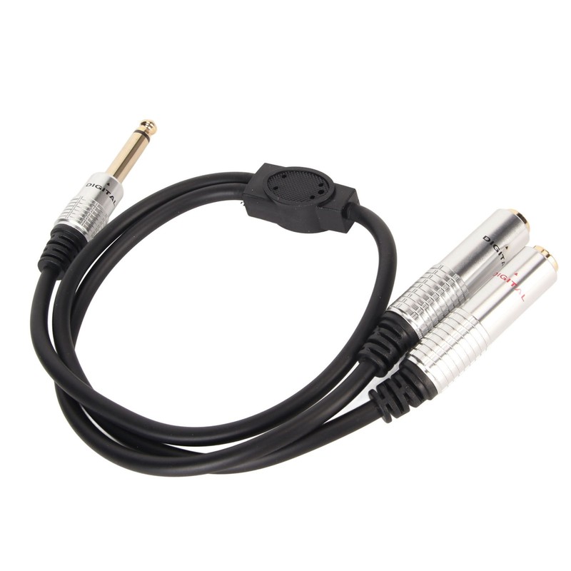 1/4 Inch Stereo Splitter Y Cable Aluminum Alloy Shell 6.35mm