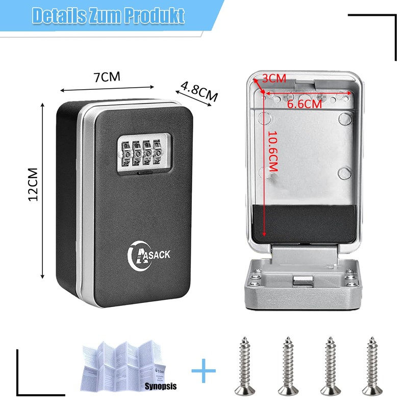 shuokang Outdoor Key Safe with Digital Combination (Weatherproof) Aluminium Alloy