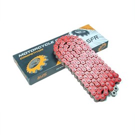 SFR 520 Motorcycle Chain Gold 120 Link High Performance H-X Series X-Ring Chain with Connecting Link for Motorcycle Bicycle Go Kart Mini Trail Bike