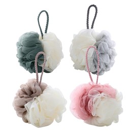 JP Number Whipping Net, For Body, Body Sponge, Fluffy Foam, Time Saving Goods, Can Also Be Used for Face Washing, Set of 4