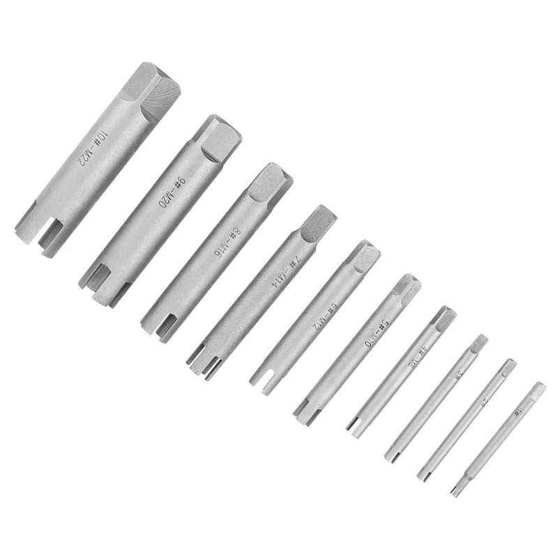 10 Pcs Tap Extractor, Remove Stripped, Damaged Screw Tap Extractor