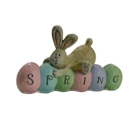 AKTOUR Small Christmas Ornament Easter Centerpiece Easter Bunny Tabletop Decor Decorations for Home Easter Easter Eggs Decorations Desktop Ornament Animal Garden Sculptures (A, One Size)