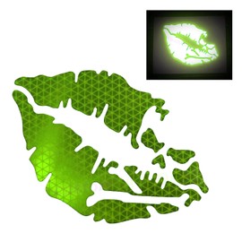 customTAYLOR33 High Intensity Reflective Vinyl Death Kiss Skull Crossbones Lips Decal Bumper Sticker - Cars, Motorcycles, Helmets, Wind Screens, laptops, cellphones, (SE Lime Green, 8 inch Wide)