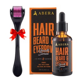 Abera Hair Growth Serum for Hair Loss, Natural Hair Regrowth Treatment for Hair & Beard with Biotin & Castor Oil, Recommended Combo (1 Serum + Gift)