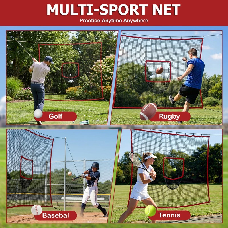 Golf Netting with Target Pocket, 10ft |15ft Golf Nets for