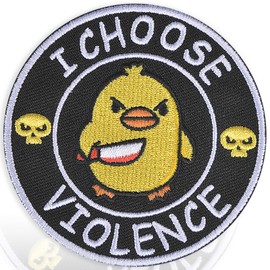 Funny I Choose Violence Tactical Patch – 3" Embroidered Morale Meme Patch with Hook & Loop for Backpack, Dog Vest, Hat, Jacket, Patch Wall–1 Pc