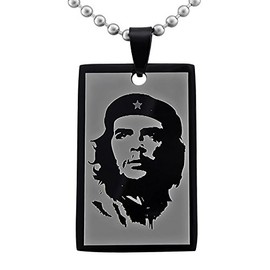 Hanessa Jewellery Men's / Women's Necklace Che Guevara Freedom Stainless Steel Statement Unisex Christmas Gift for Husband or Wife/Boyfriend or Girlfriend, Stainless Steel