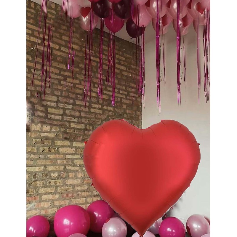 Red Heart Balloons,60 Inch Heart Foil Balloons Love Balloons Valentine