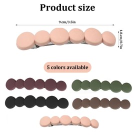 5 Stück Haarspange Französische Haarspangen Damen Dünnes Haar Clips Damen, Automatische Haarspangen Haarclips für Frauen Mädchen Dickes Haar(5 Farben)