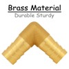 Uenede 2PCS Solid Brass 3/4"OD Barb Elbow Fittings 2-Way 90