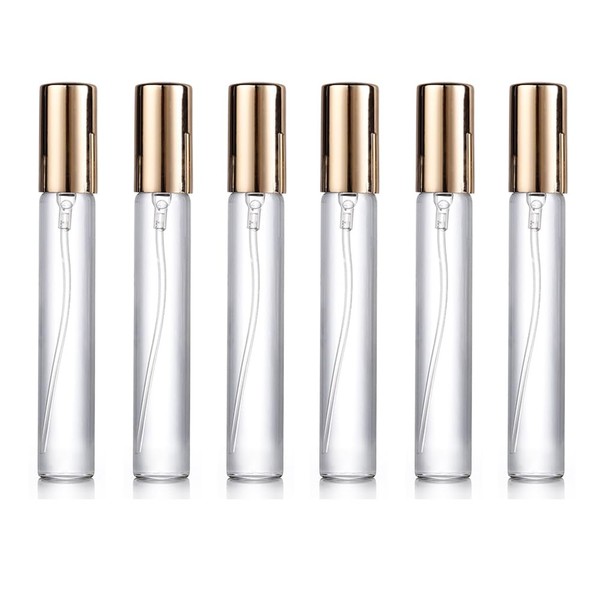 XinXinYuan 6PCS of 10ml Portable Small Sample Glass Perfume Bottles