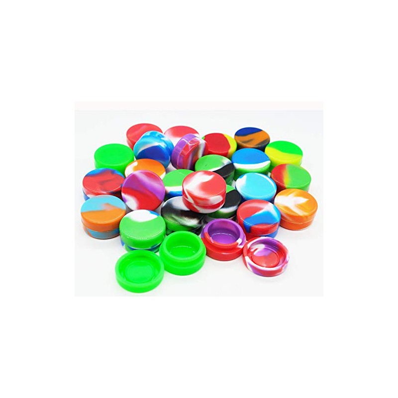 KUVIS 4ML Silicone Wax Containers Non-stick Concentrate Jars (10)