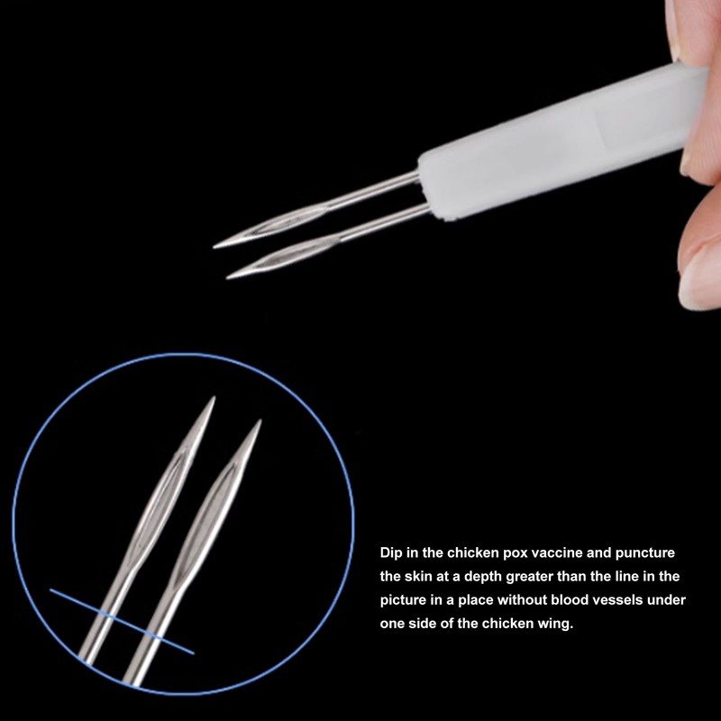 50Pcs Chicken Poultry Double Needle Thorn Pox Needle Chicken Vaccination