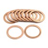 X AUTOHAUX 10pcs 25mm Inner Diameter Copper Washers Flat Sealing