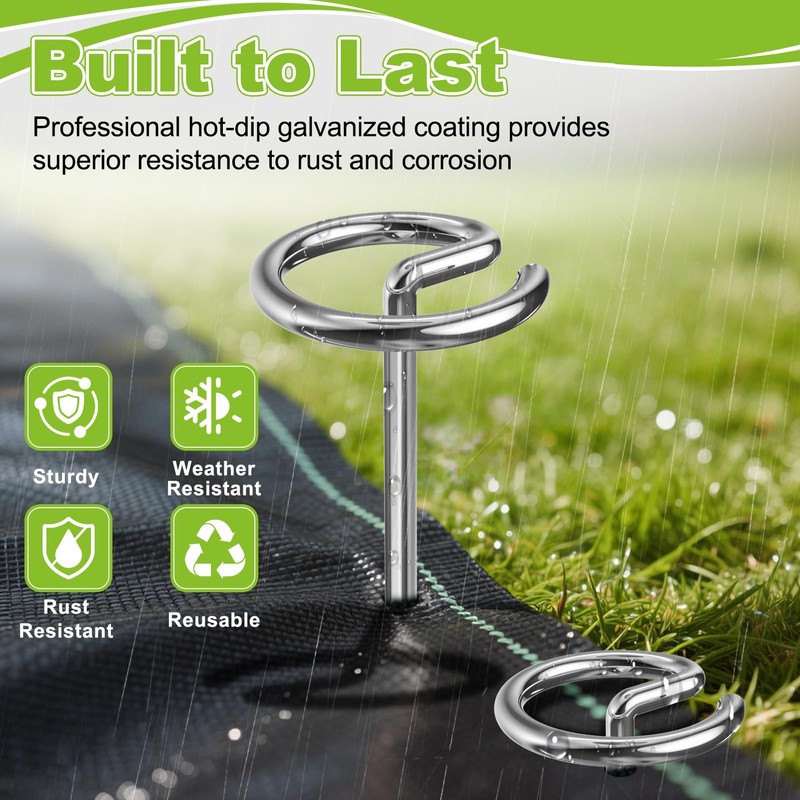 Yalumo Landscape Fabric Pins 120 Pcs, Thickened 8 Gauge Galvanized